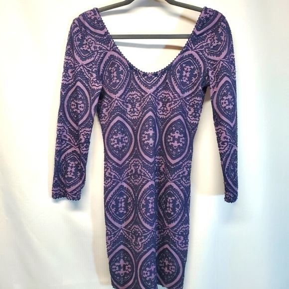Y2K Free People Masquerade Belle Mini Bodycon Dress - Picture 2 of 6